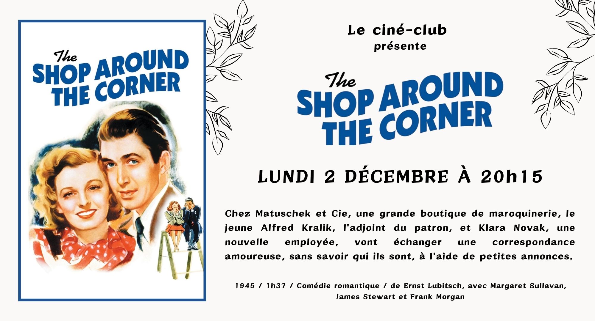 CINÉ-CLUB - SHOP AROUND THE CORNER