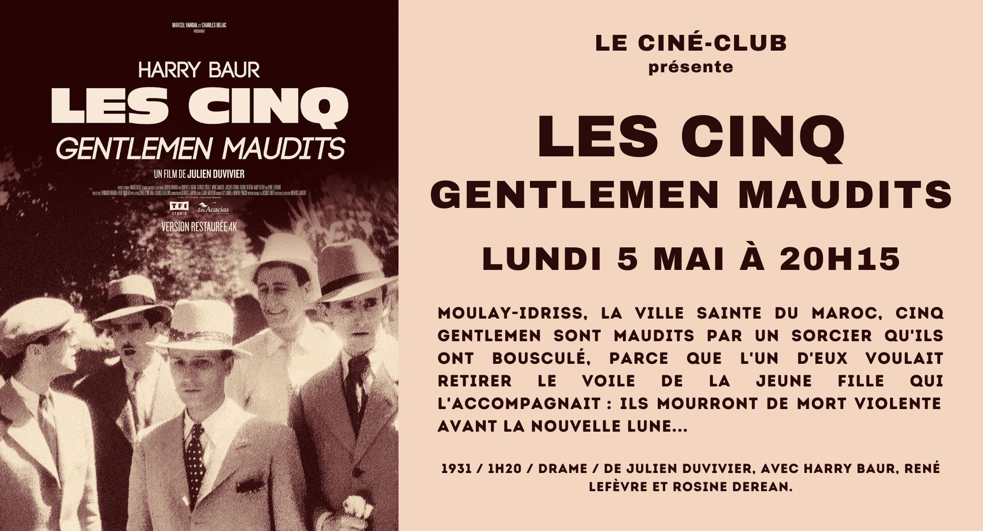 CINÉ-CLUB - CYCLE JULIEN DUVIVIER