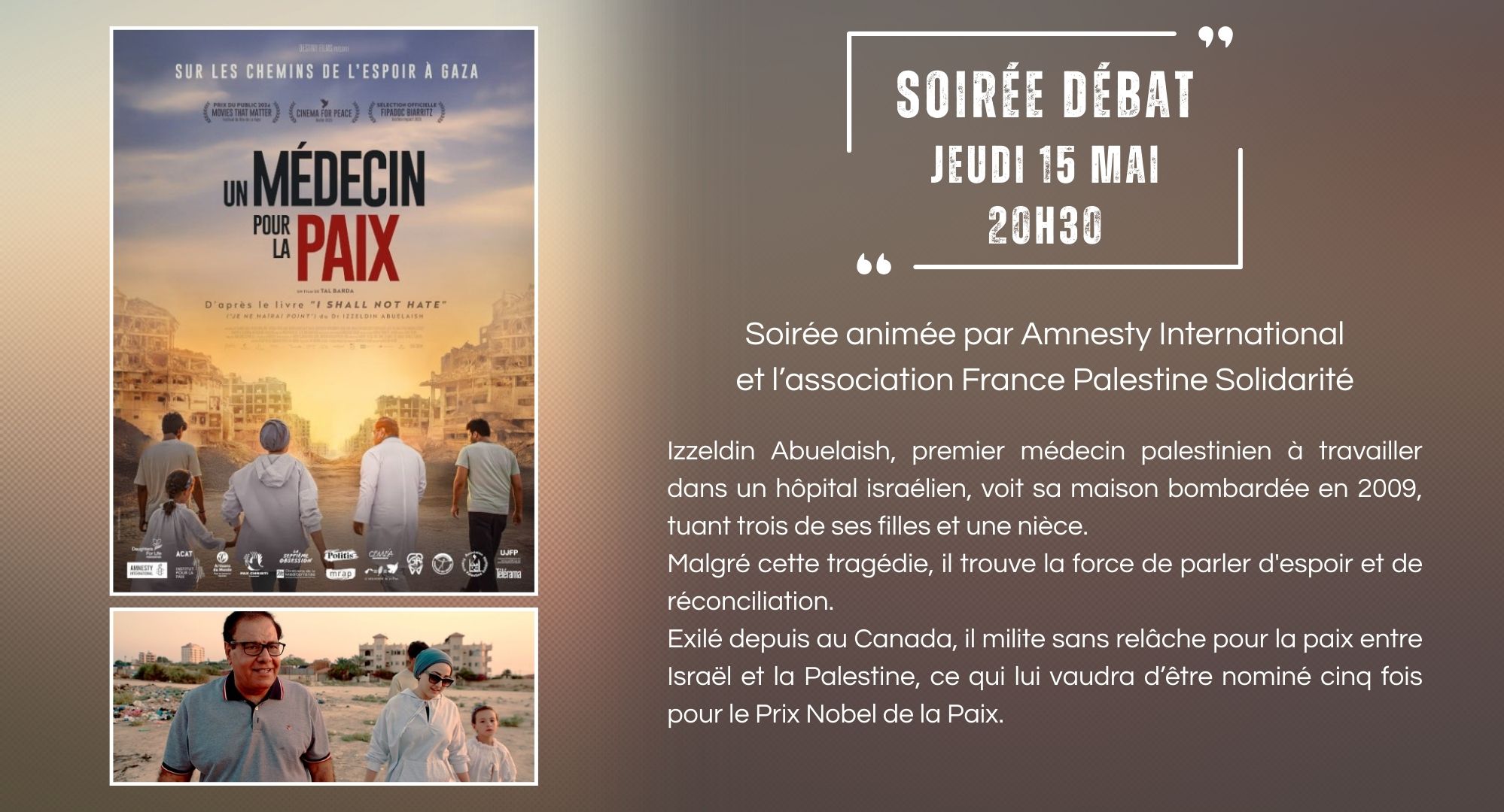 UN MÉDECIN POUR LA PAIX - AMNESTY INTERNATIONAL