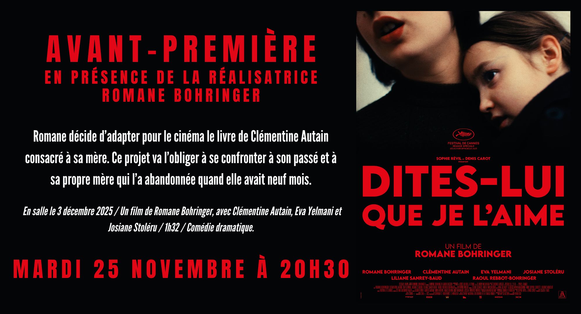 AVANT-PREMIÈRE - DITES-LUI QUE JE L'AIME