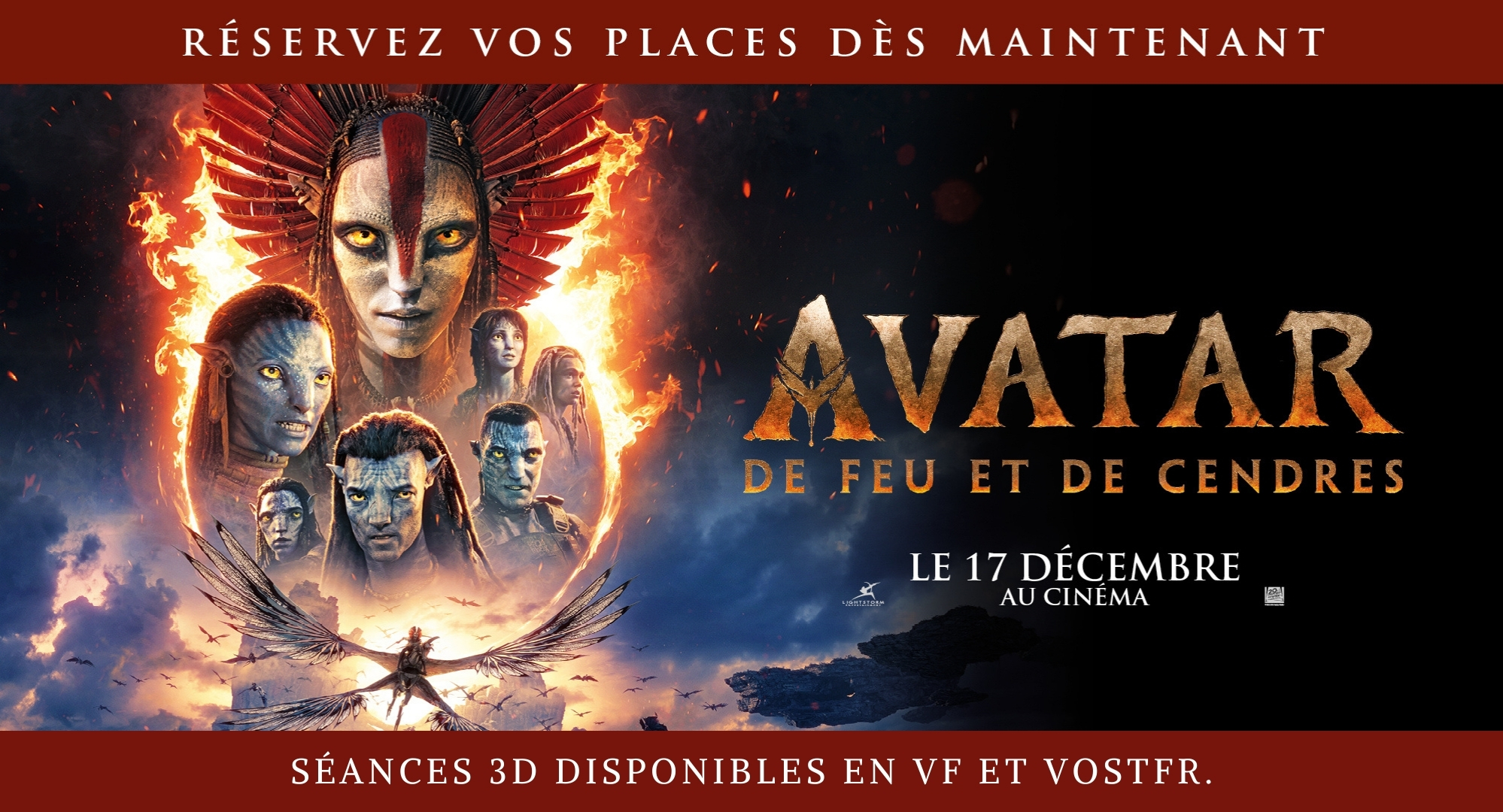 RÉSERVATION - AVATAR : DE FEU ET DE CENDRES !