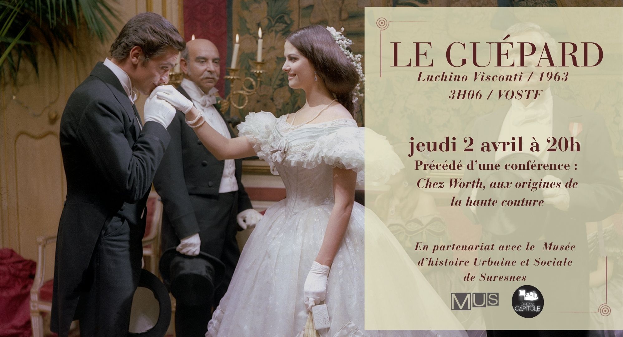 Le Guépard - JEUDI 2 AVRIL à 20h - Ciné-club du MUS