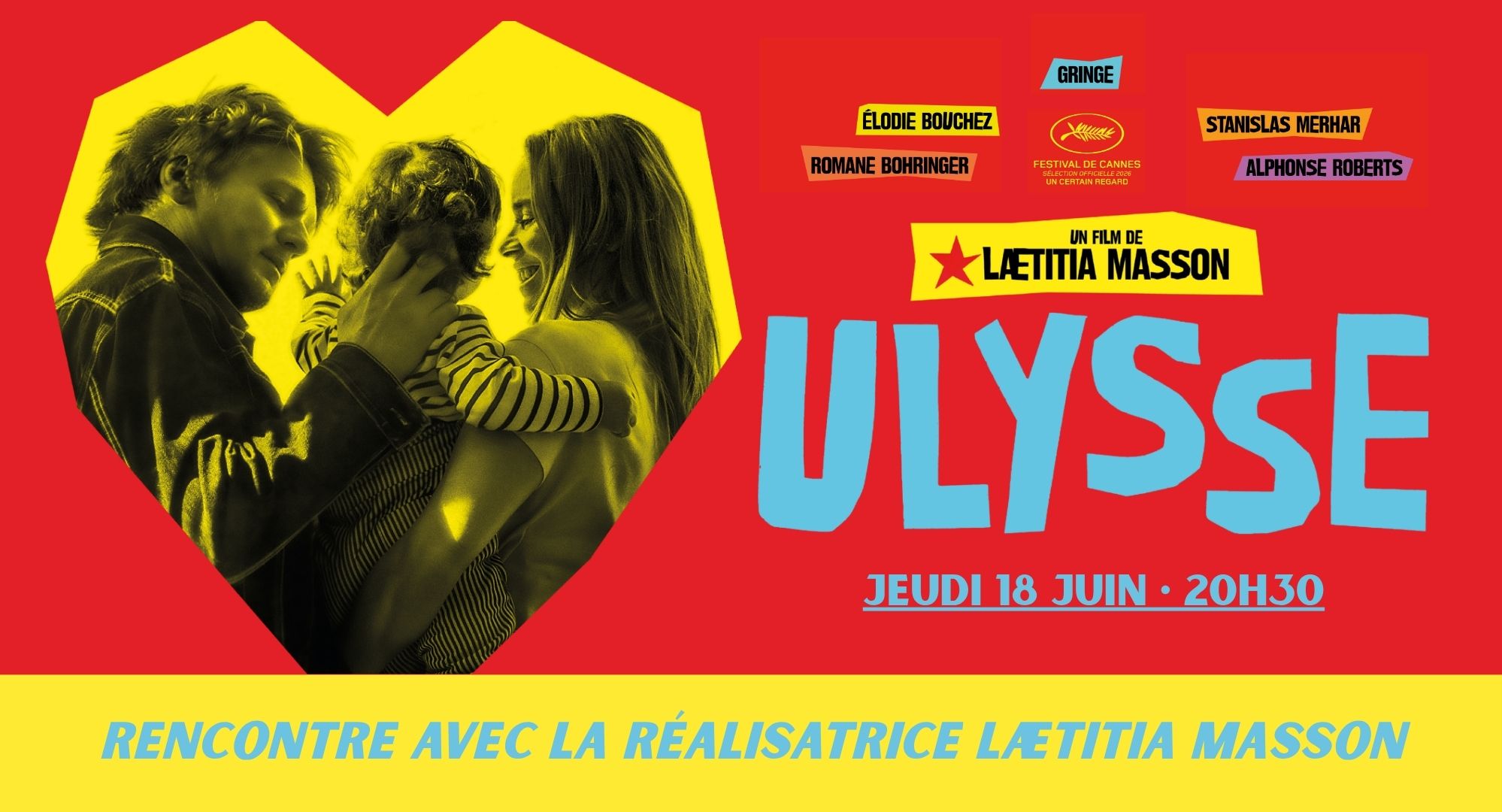 ▫️RENCONTRE avec Lætitia Masson réalisatrice d'ULYSSE - Jeudi 18 juin à 20h30 !